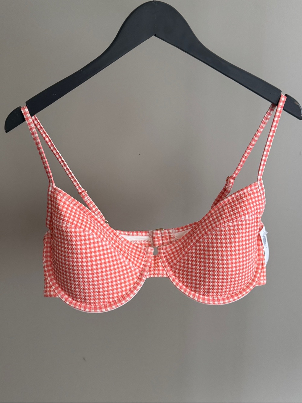 Old Navy Underwire Balconette Bikini Top | Pink Gingham | Women’s